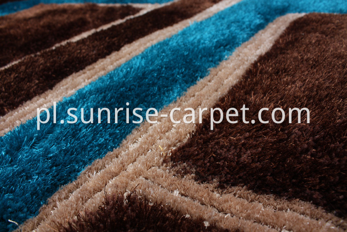 Elastic & Silk Polyester Mix 3D & 4D Shaggy Rug